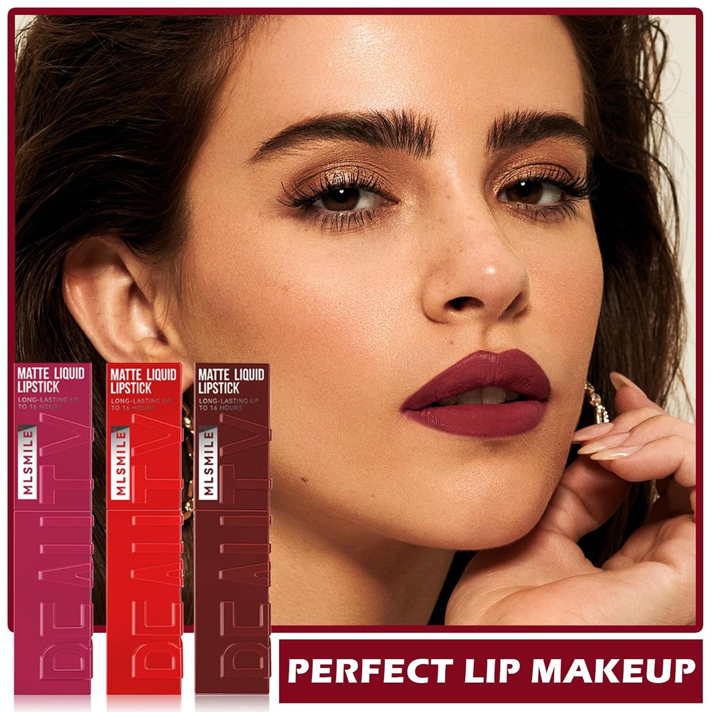Matte Liquid Lipstick Set for Women High Pigmented Lip Stain Long Lasting Waterproof Smudgeproof Lip Gloss Professional Daily Lip Makeup-Set B