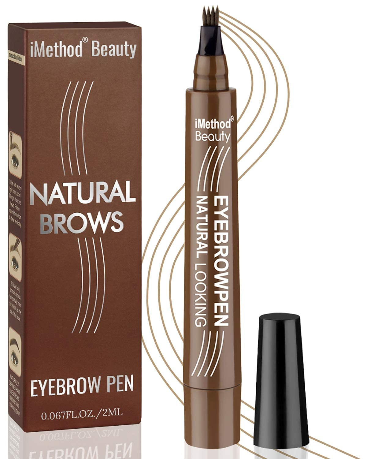 Eyebrow Pen - Upgrade Eyebrow Tattoopen, Eyebrow Makeup, Long Lasting, Waterproof and Smudge-Proof, Light Brown