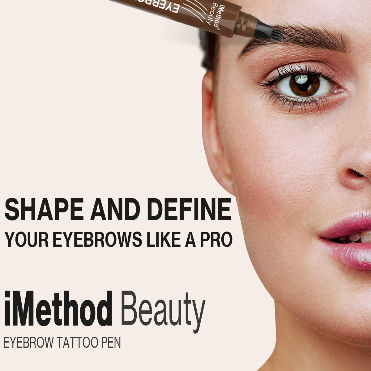Eyebrow Pen - Upgrade Eyebrow Tattoopen, Eyebrow Makeup, Long Lasting, Waterproof and Smudge-Proof, Light Brown