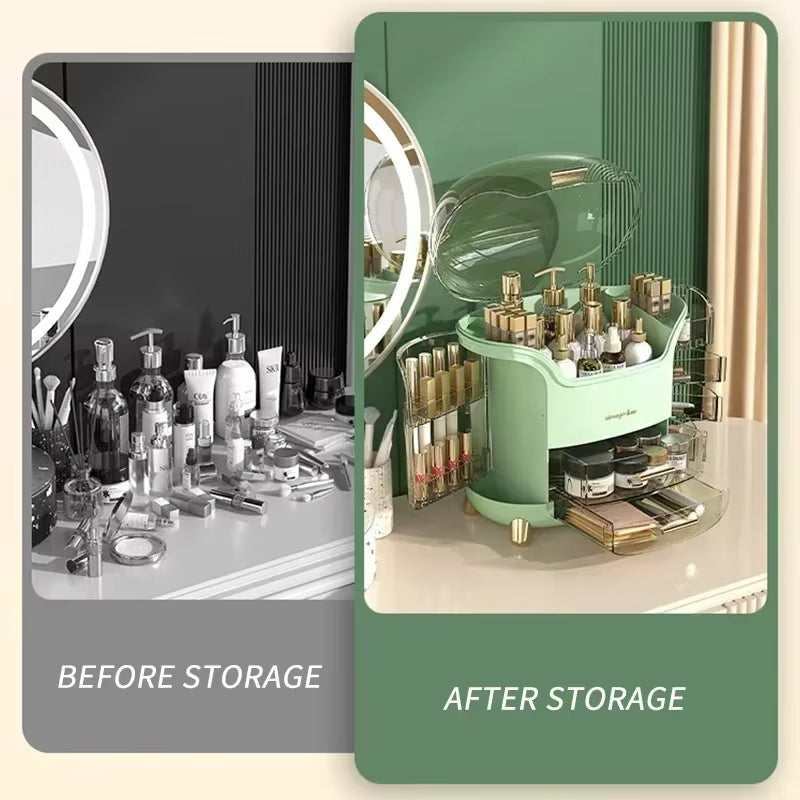 Large Capacity Cosmetics Storage Box Luxury Desktop Make up Organizer Waterproof Bathroom Sundries Storage Cases Organizer