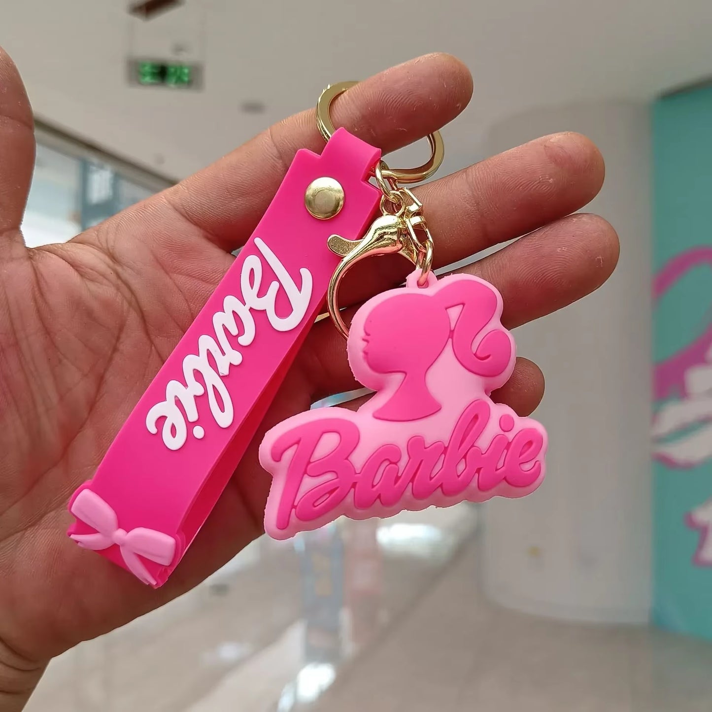 Barbie Letter Keychain Kawaii Cartoon Y2K Love Coin Purse Anime Car Key Pendant Girl Heart Gift Wholesale