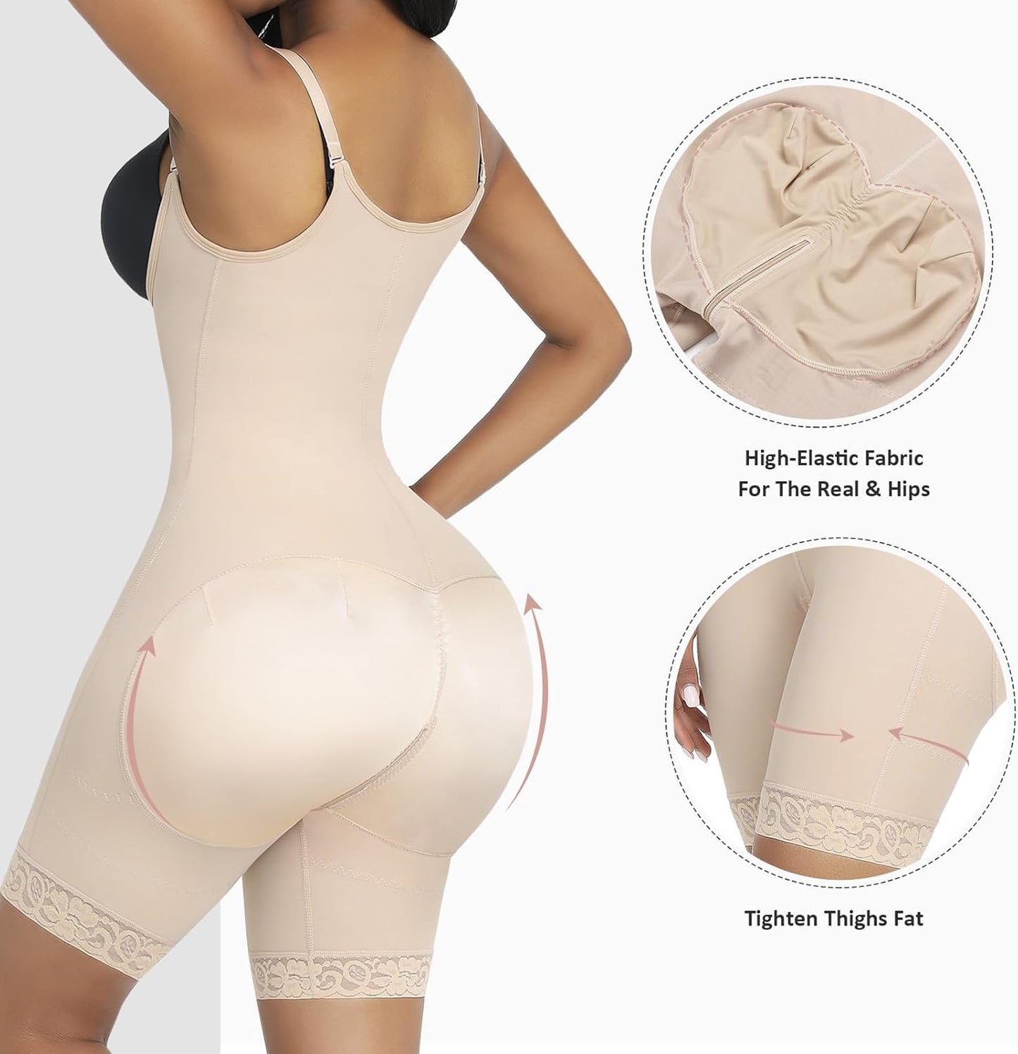 Beautiful Body Shapewear for Women Open Bust Bodysuit Butt Lifter Body Shaper Tummy Control Shapewear