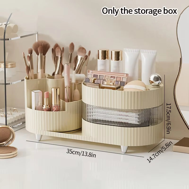 Large Capacity Cosmetics Storage Box Luxury Desktop Make up Organizer Waterproof Bathroom Sundries Storage Cases Organizer