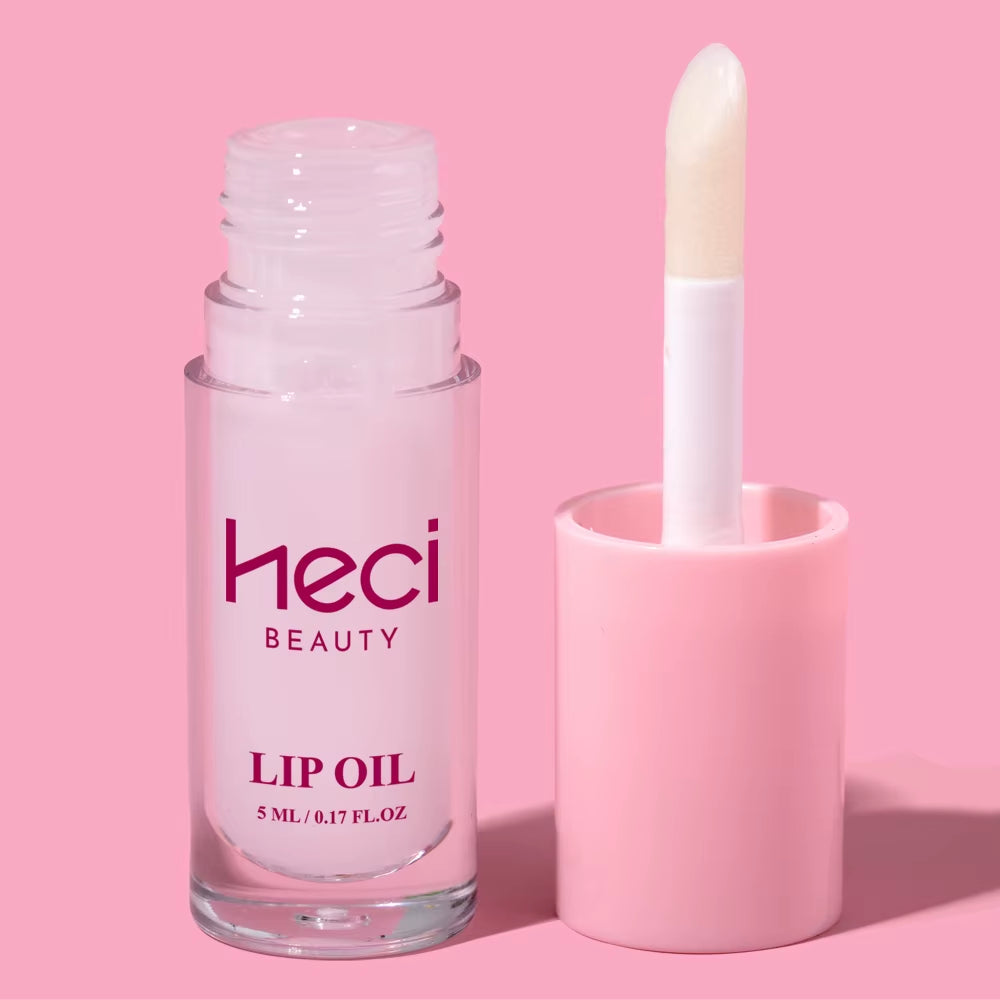 Pink Gift High-Sheen Moisturizing Lip Oil Vegan Hydrating Lip Care Hydrates & Nourishes Non-Sticky Cruelty-Free Clear Lip Gloss