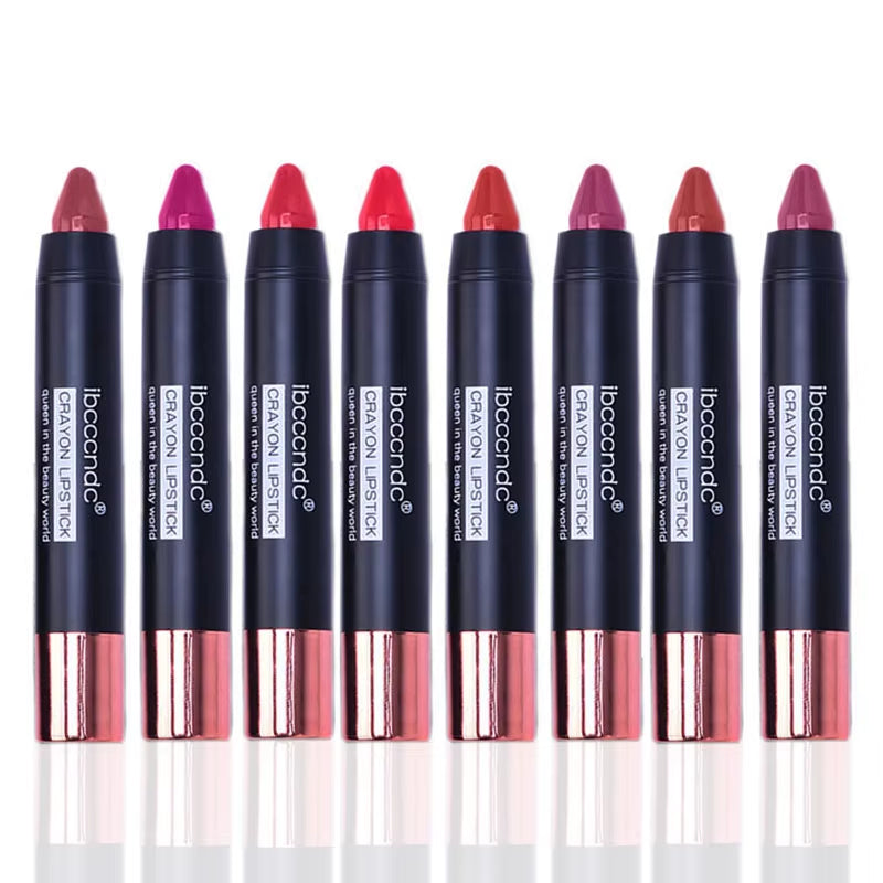 12Colors/Set Crayon Matte Lipstick Waterproof Long-Lasting Professional Lipstick Set Nude Lips Makeup Matt Cosmetic