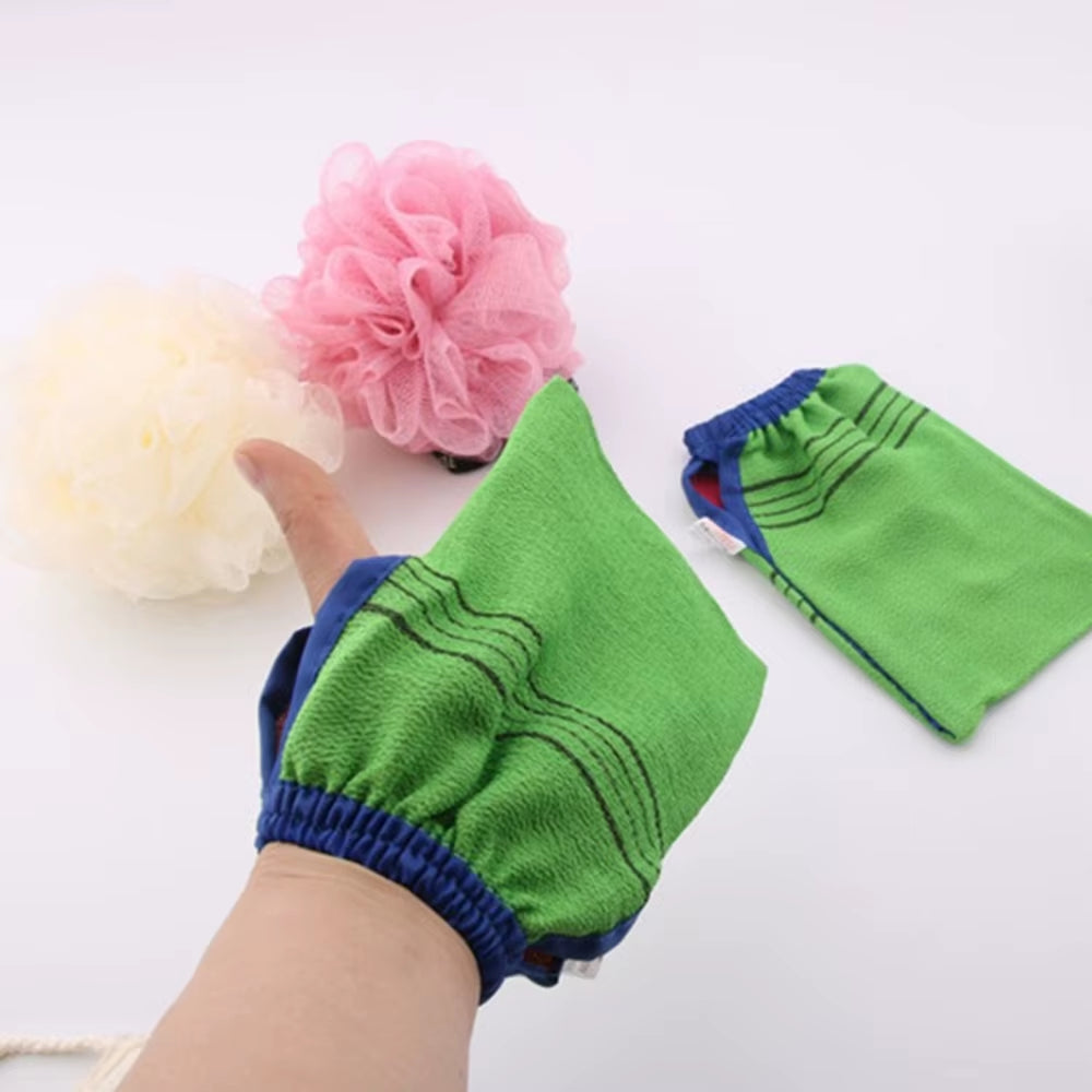 Double-Sided Towel Korean Exfoliating Bath Washcloth Body Scrub Shower Towel Portable for Adults Coarse Grain Towel