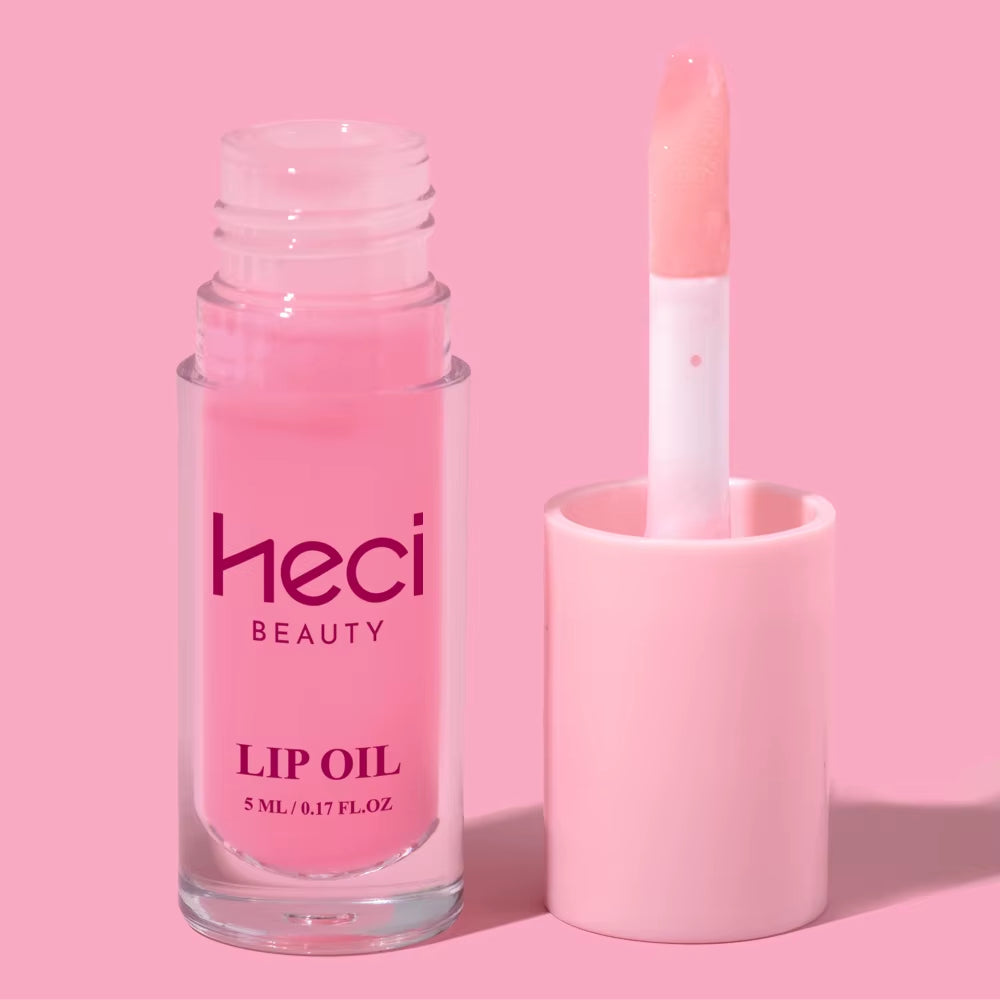 Pink Gift High-Sheen Moisturizing Lip Oil Vegan Hydrating Lip Care Hydrates & Nourishes Non-Sticky Cruelty-Free Clear Lip Gloss