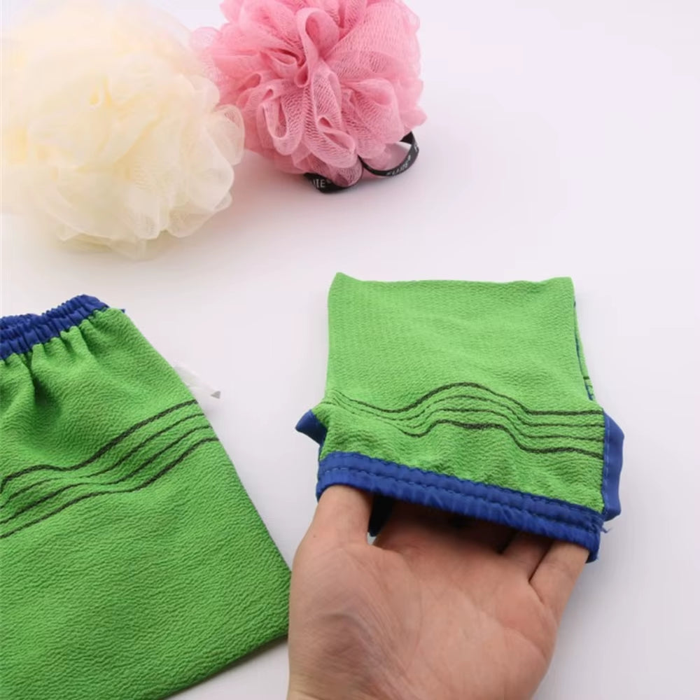 Double-Sided Towel Korean Exfoliating Bath Washcloth Body Scrub Shower Towel Portable for Adults Coarse Grain Towel