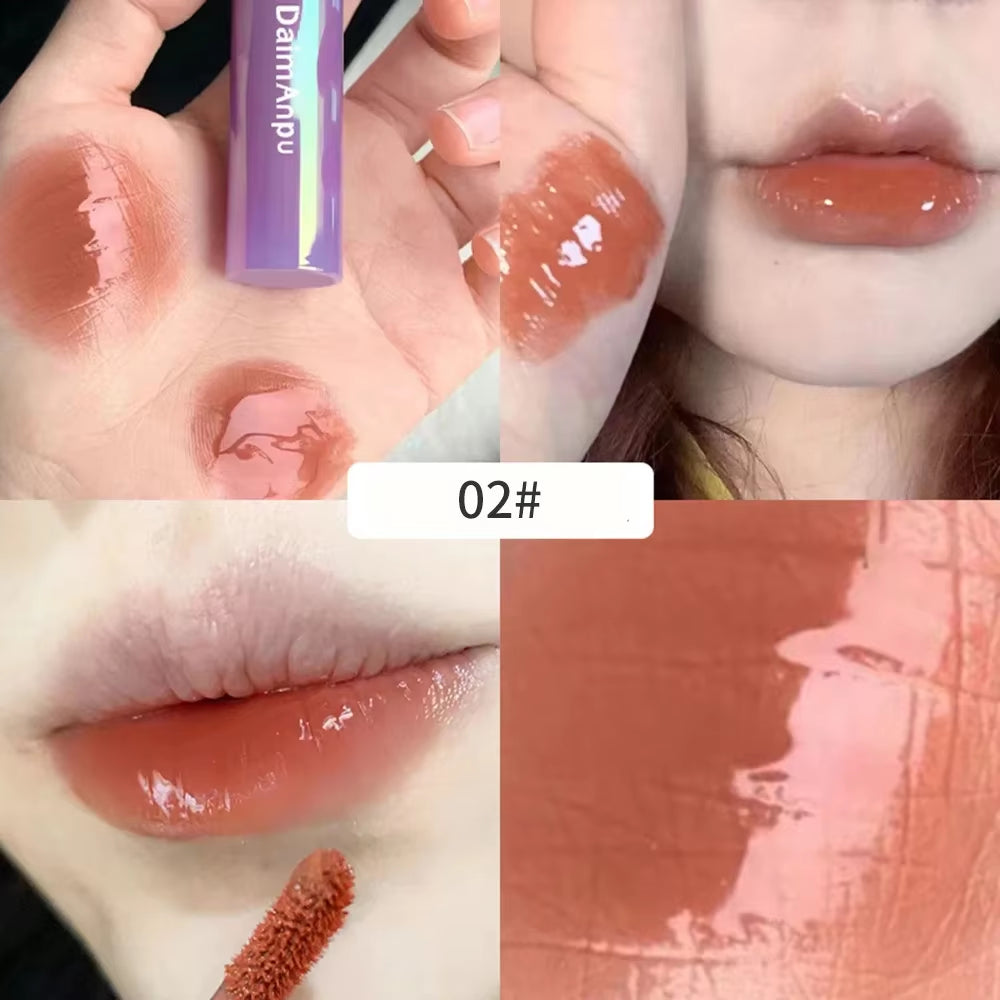 Purple Plumping Lip Gloss Mirror Water Gloss Shining and Moisturizing Highly Pigmented Lip Stain for Girls and Women