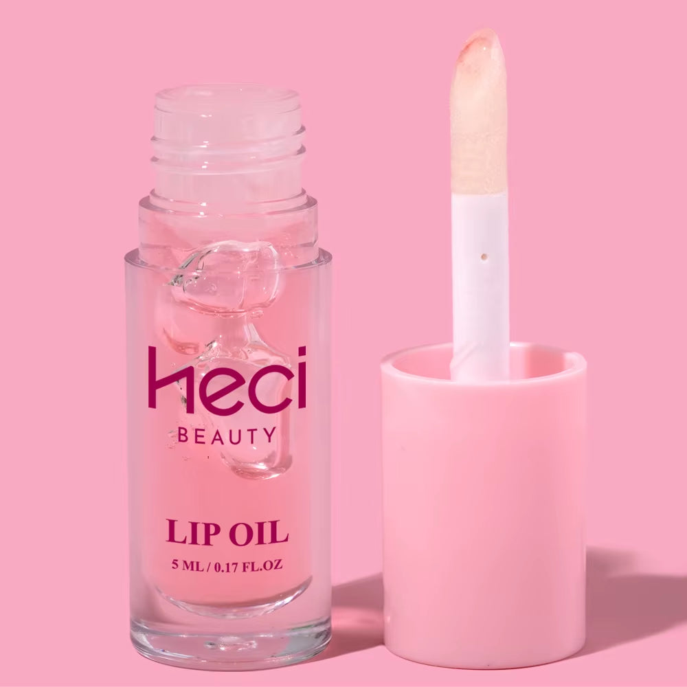 Pink Gift High-Sheen Moisturizing Lip Oil Vegan Hydrating Lip Care Hydrates & Nourishes Non-Sticky Cruelty-Free Clear Lip Gloss