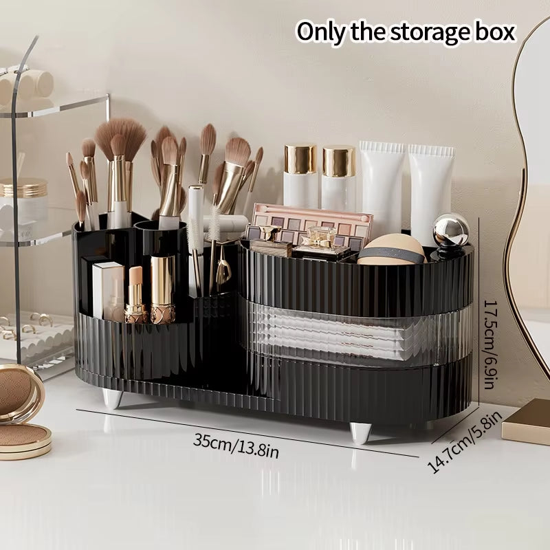 Large Capacity Cosmetics Storage Box Luxury Desktop Make up Organizer Waterproof Bathroom Sundries Storage Cases Organizer